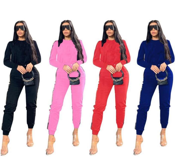 

2021 new two piece women's leisure jogging suit soft long sleeve sportswear, Gray