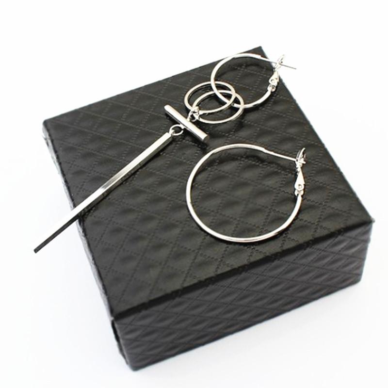 

Stud KPOP DNA Korean V Jewelry Bangtan Boys Silver Color Earrings For Women Vintage Long Men Geometric Sell