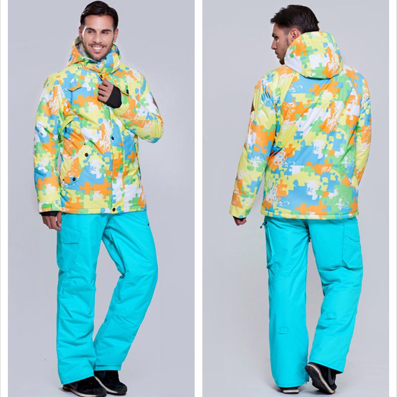 

Gsou snow Free shipping 2020 new ski suit set Men skiing outdoor snowboard skiing set waterproof and windproof thermal, Red