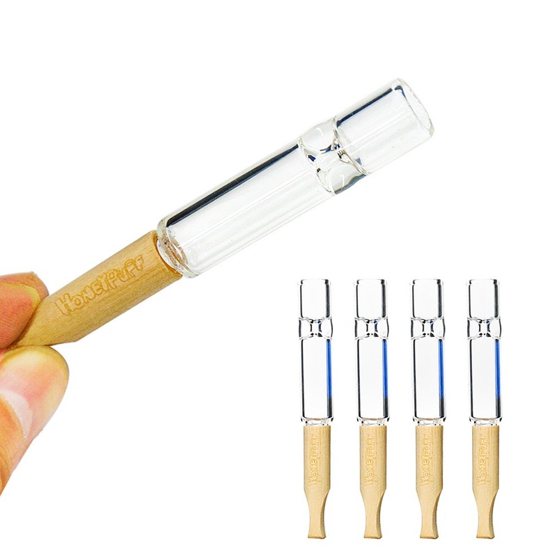 

glass pipes Glass batch pipe wooden suction nozzle new creative shape wooden batch pipes portable smokeing pipe