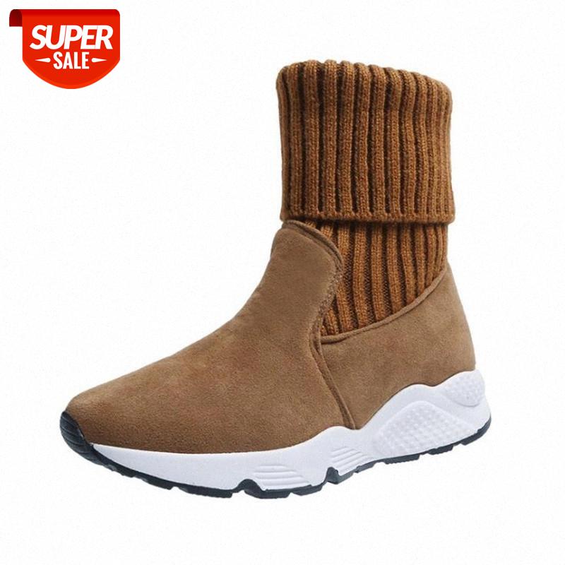 

Women Winter Boots Ladies Female Loafers Brand Platform Fashion Casual Leather Designer Luxury Ankle Fur Shoes Woman Snow Boots #qO7l, Black