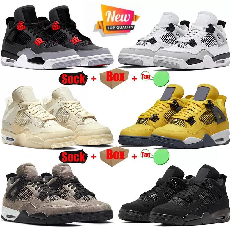 

Top Quality Men Women Jumpman 4 1s Basketball Shoes 1 Black Cat 4s Cactus Jack Oreo University Blue Sneaker Sail Kaws Bred Purple Metallic Tech White Cement Sneakers, Shoes (2)