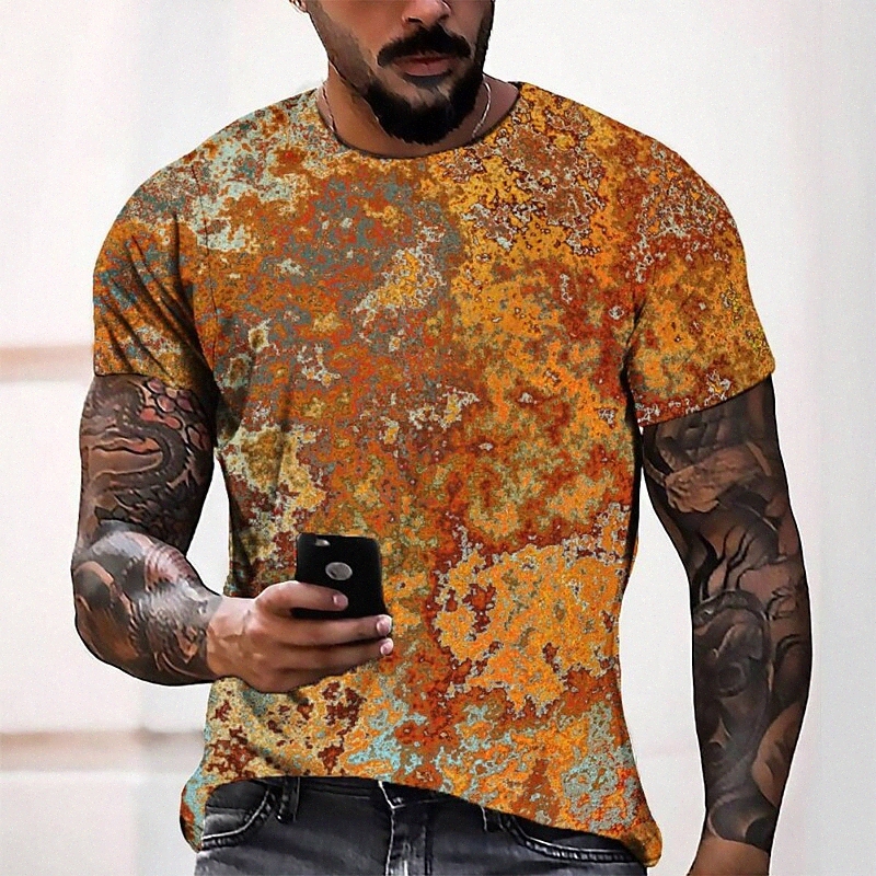 T-shirt Tee T-shirt 3D Imprimer graphique col rond décontracté quotidien quotidien 3D imprimé à manches courtes Haut de la mode Cool confortable