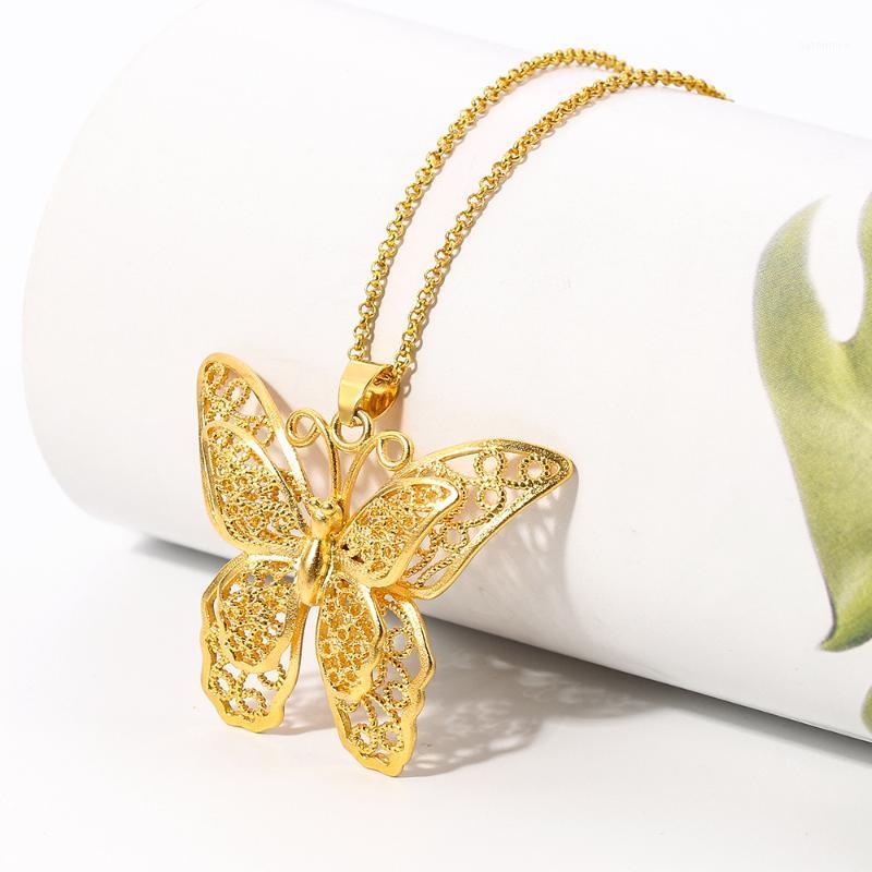 

Butterfly Pendants Necklaces for Woman Hot Sale Gold Color Water Wave Chain Choker 2020 Fashion Female Necklaces Jewelry Gift1