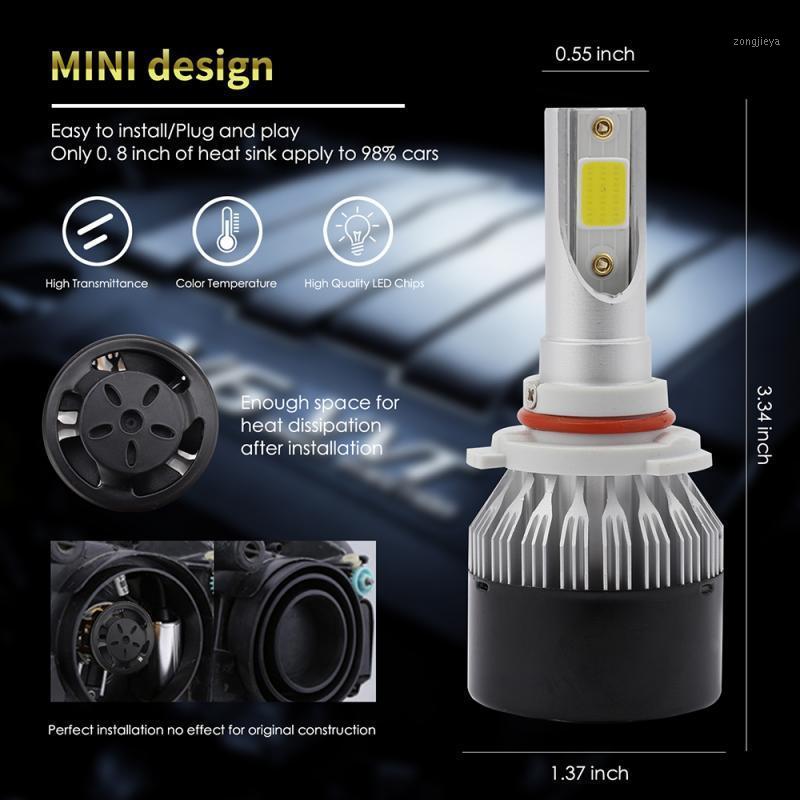 

1 Pair 9006 9005 H1 H7 H11 COB 9006 LED Headlight Lamp Light Bulbs Conversion Kit 80W 12000LM HID 6000K IP67 Rated Water1