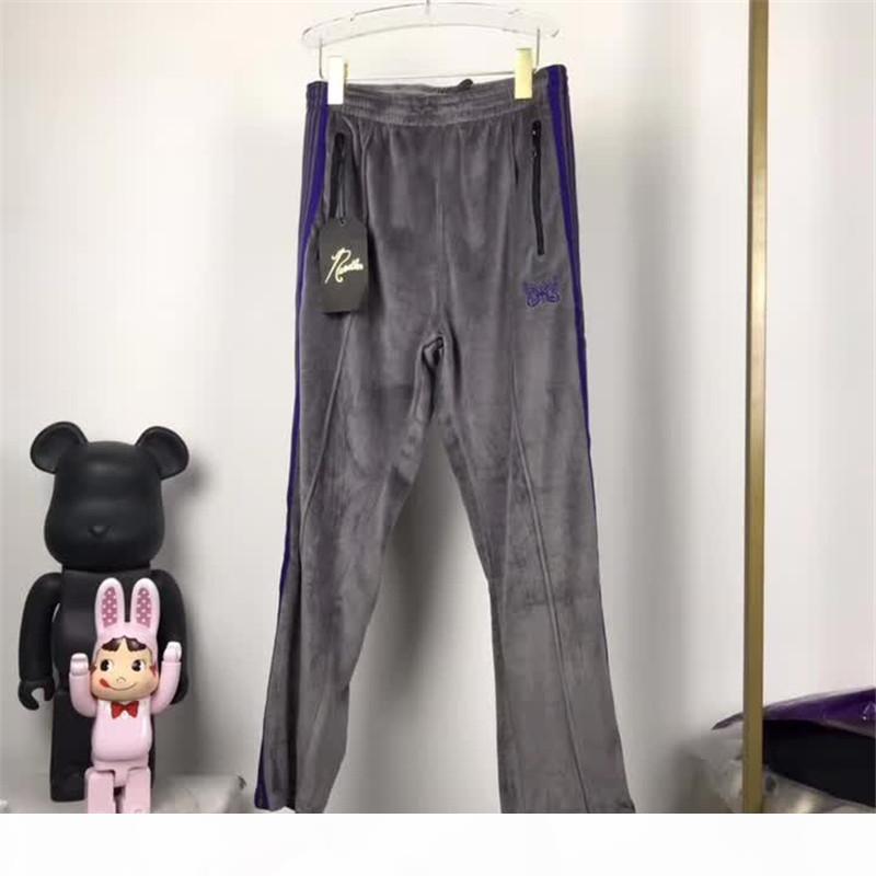 

2020 New AWGE Needles Pants Rocky Pants Hip Hop High Quality Butterfly embroidery Track Sweatpants Japan Needles Trousers, 17