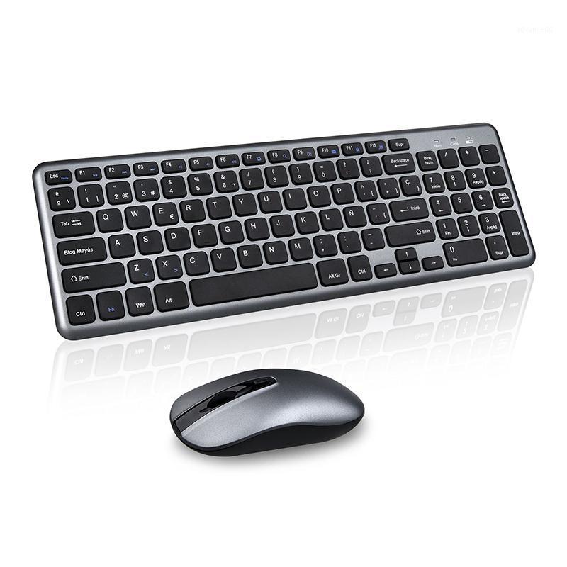 

Wireless Keyboard Mouse Set Ergonomic Mouse PC Mause Silent Button Keyboard and Combo for Notebook Laptop PC1