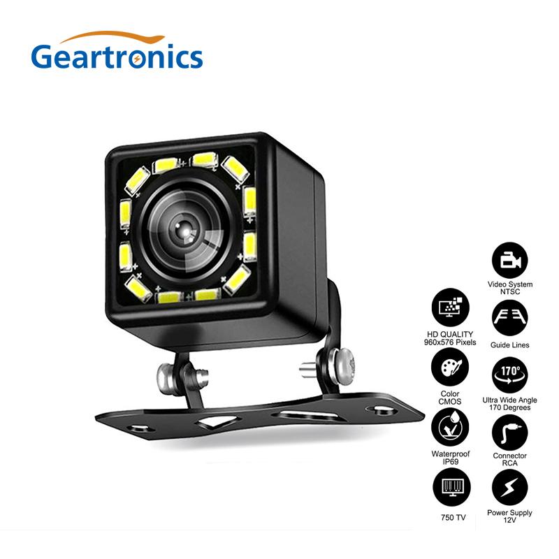 

Car Backup Camera 4 8 12 LED Light Night Vision Reversing With IP68 Waterproof 170 Wide Angle HD Universal Car Rear View Camera
