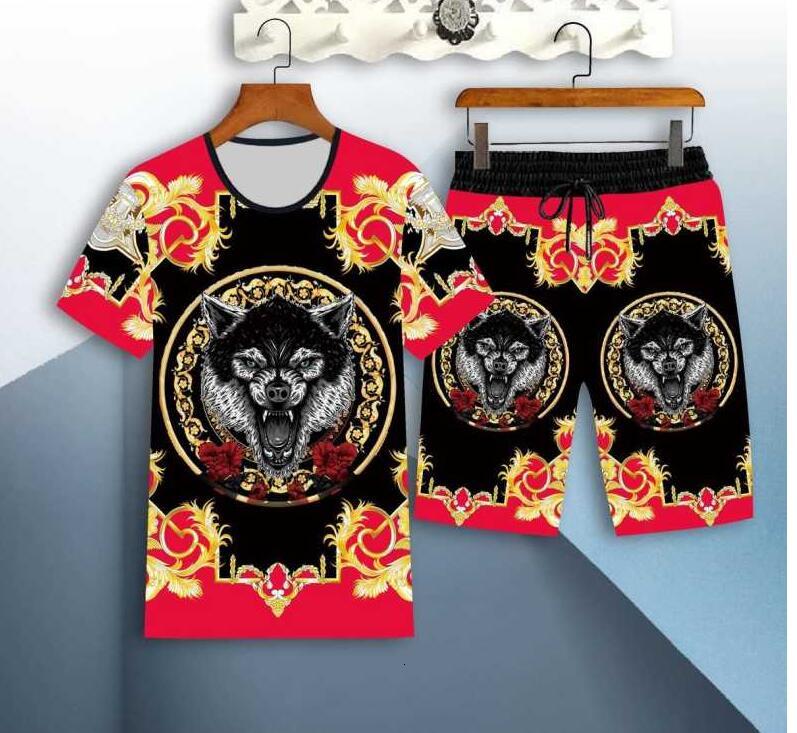 

New Summer Short Sleeve Color Fine Suit Heavy Fashion Handcrafted Shorts Two Sweaters 6t0d, As shown