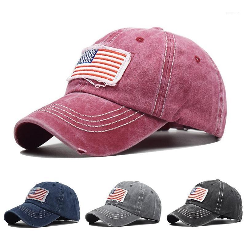 

American National Flag Cap Women Baseball Cap Fashion Hats Men Baseball Cotton Outdoor Simple Visor Casual1