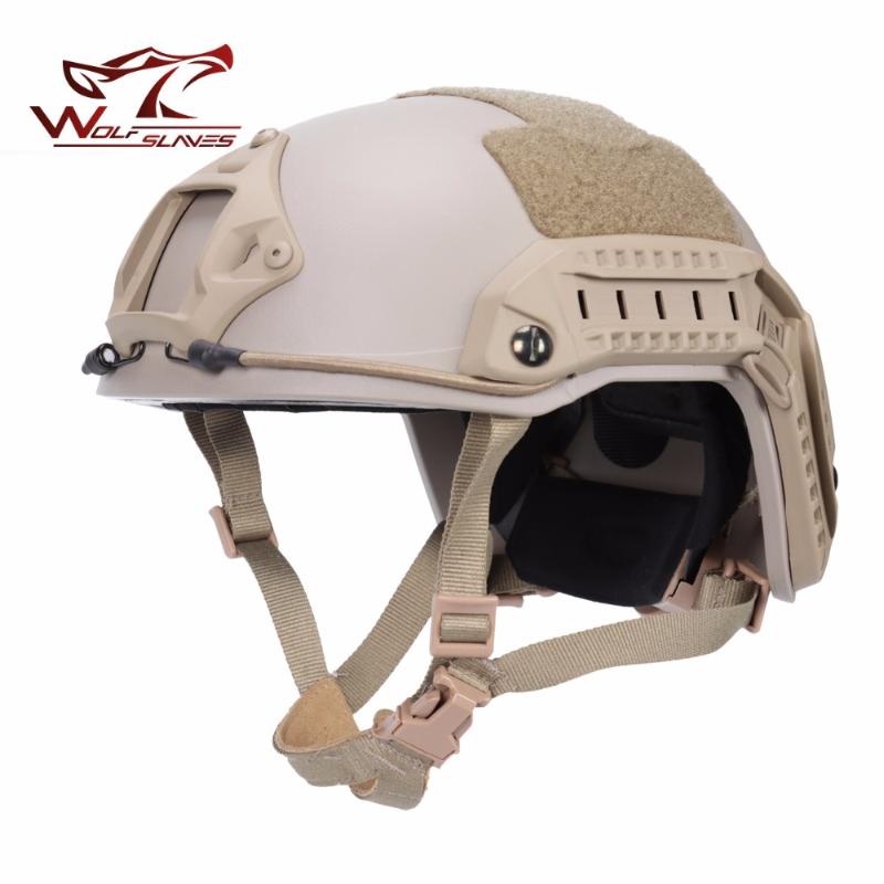 

FAST Tactical Helmet Navy Standard Edition Helmet Army Head Protector Wargame Head Gear Hunting Accessories, Tan
