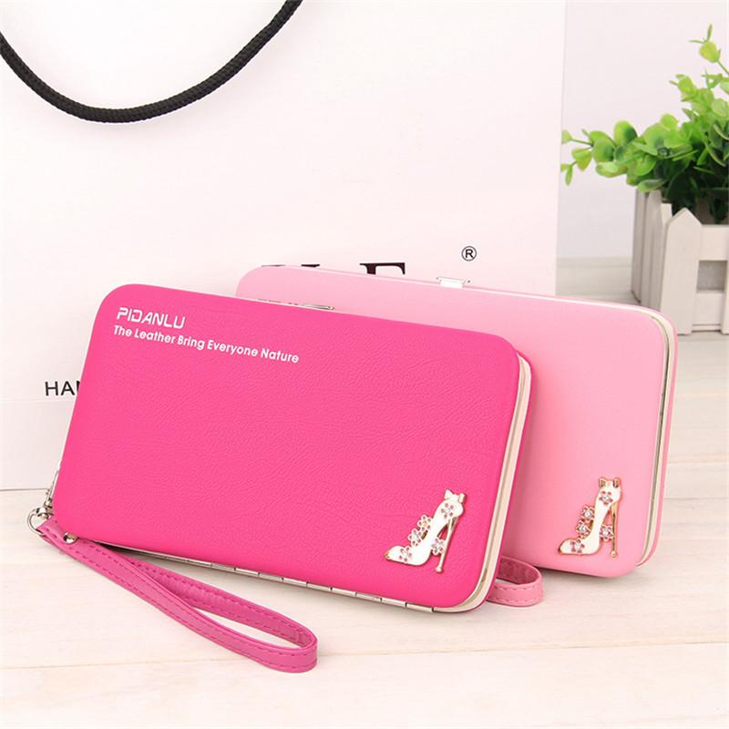 

High-heel shoe long Wallet Female Card Holder phone Wallet box Case Pocket Gift Money Bag Day Clutch Purse Wallets box