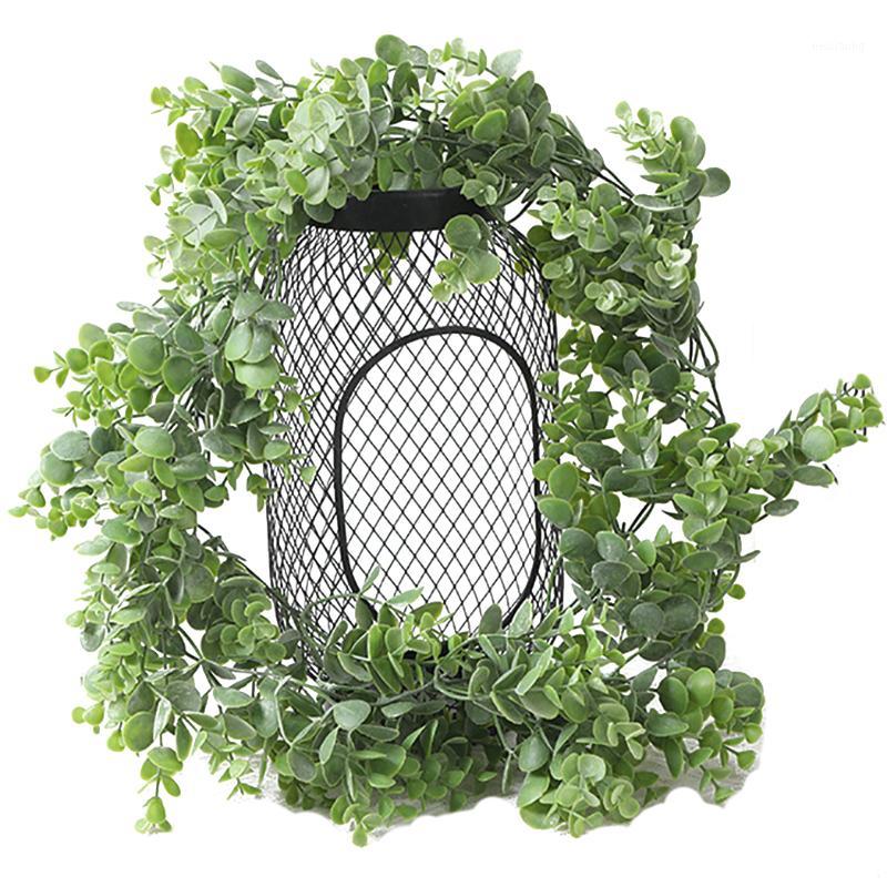 

Door Vine Artificial Plants False Flowers Ivy Hanging Garland Leaves Wedding Party Home Bar Garden Wall Decoration1, Green