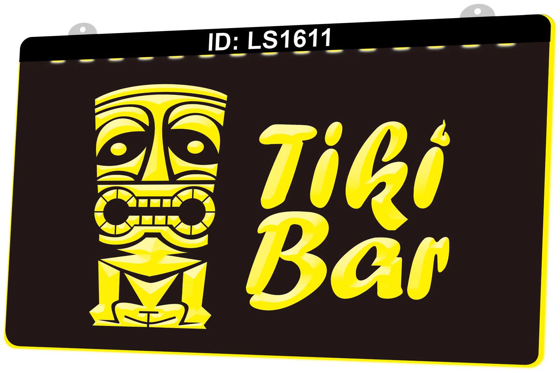

LS1611 Tiki Bar Mask Pub Club 3D Engraving LED Light Sign Wholesale Retail
