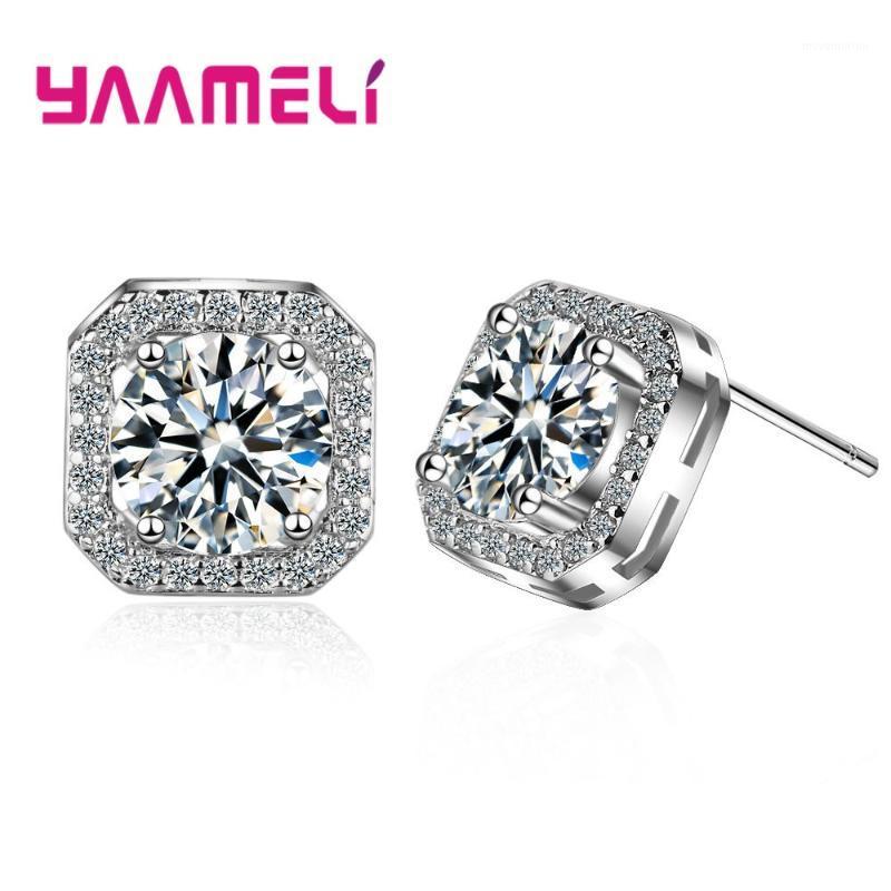 

Authentic 925 Sterling Silver Cubic Zirconia CZ Stud Earrings for Women Wedding/Engagement Party Stud Earrings Brinco Jewelry1