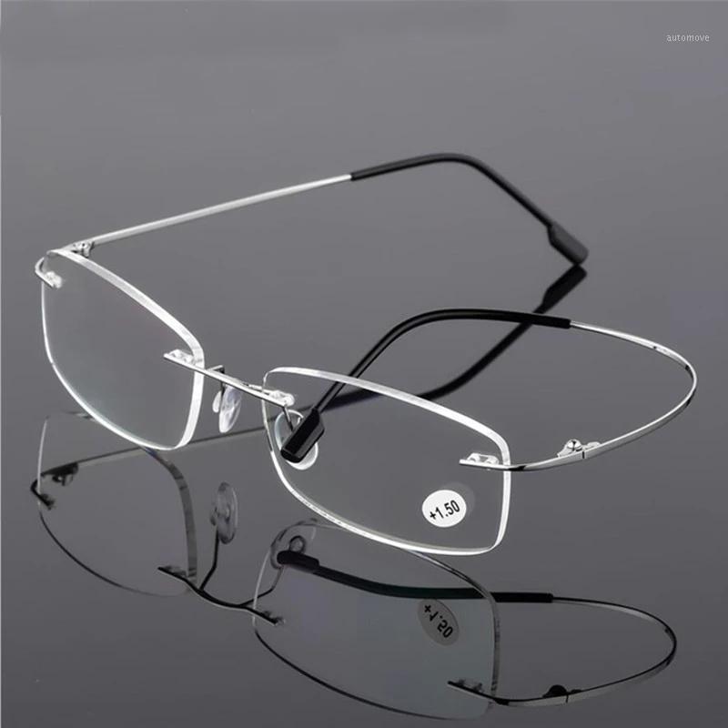 

NONOR Men Reading Glasses TR90 Memory Titanium Rimless Reading Glasses Men&Women Presbyopic Eyeglasses +1.0 +1.5 +2.0 +2.5 +3.01