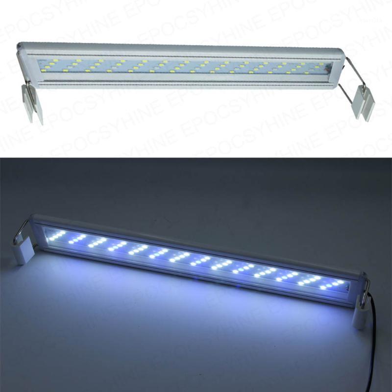 

Super Slim Aquarium LED Lighting 18-58cm High Quality Fish Tank Lamp with Extendable stand bracket white blue color1