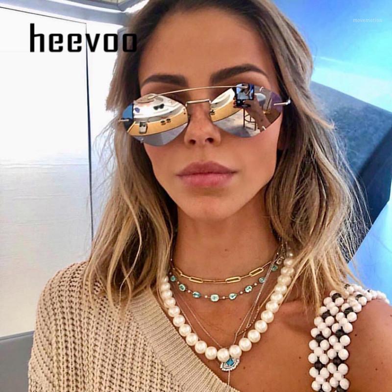 

Punk Sunglasses Fashion Polygon Metal Style Rimless Women Cool Spike Rivets Brand Design Mirror Sun Glasses1