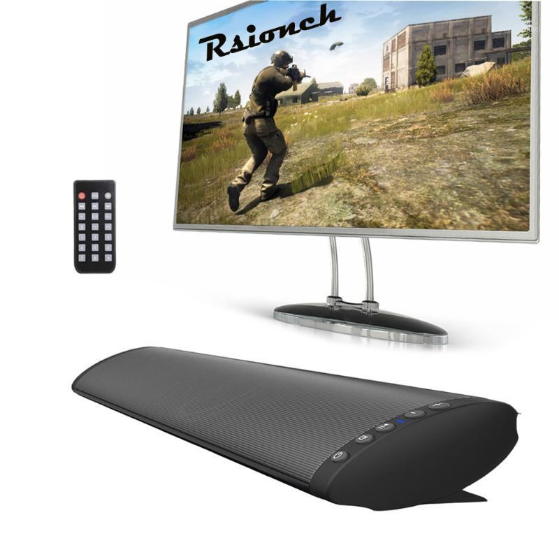 

Rsionch TV Sound Bar Speaker wireless Wired Digital Optical Audio AUX USB TF Card Input with Remote Bass Stereo Surround Voice1