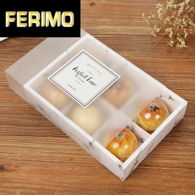 

5 PCS 4/6 Pack Mini Paper Gift Box Transparent Window Candy Cookies Cake Box Wedding Favor Gift Bag Party Decor1