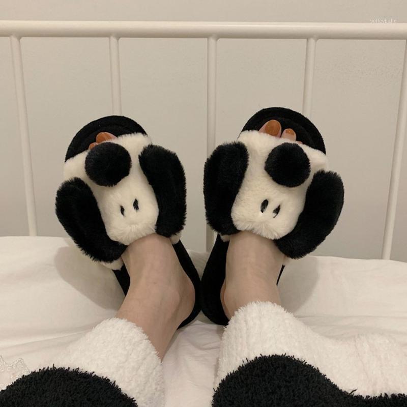 

Unsex Dog Slippers Ladies Fluffy Animal Slippers House Women's Mens With Fur For Home Bedroom Shoes Couples Lovers Gift1, Black