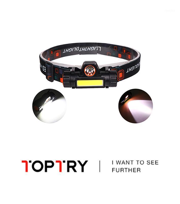 

Rechargeable work headlights, rechargeable XPE + COB LED work lights 2 lighting modes, with removable headlight tail magnets, fo1