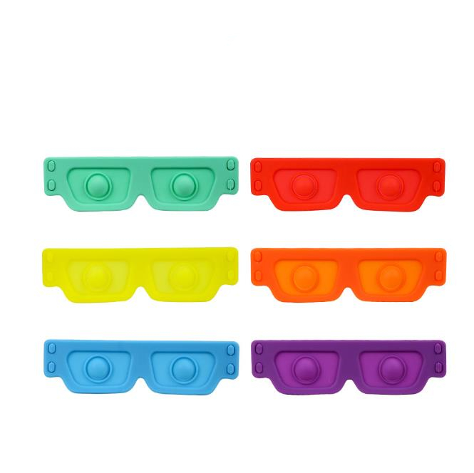 

2022 Fidget Toys New silicone glasses I'm a master party creative children's game props Trickery game