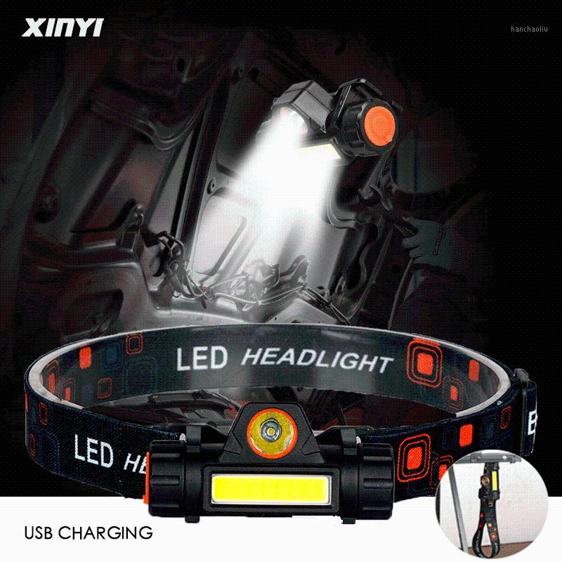 

USB Rechargeable LED Headlight Powerful XPE+COB Headlamp Head Torch IPX6 Waterproof Head Light with 1200mAh Built-in Battery1