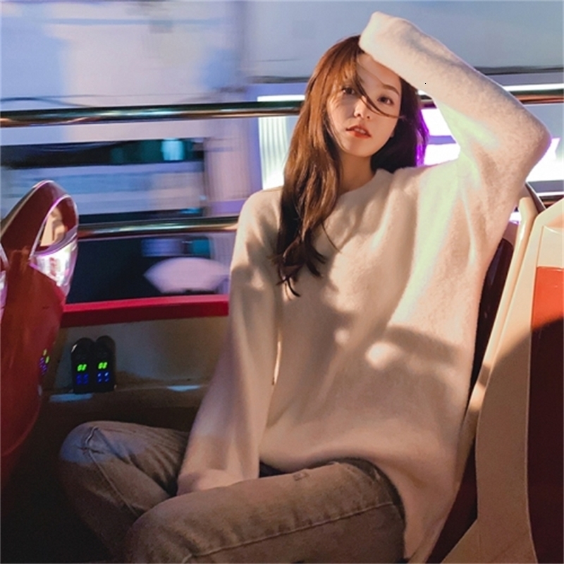 

New Autumn Female Knitted Sweater Fairy Mink Pullovers Loose Top 5qa2, Blue