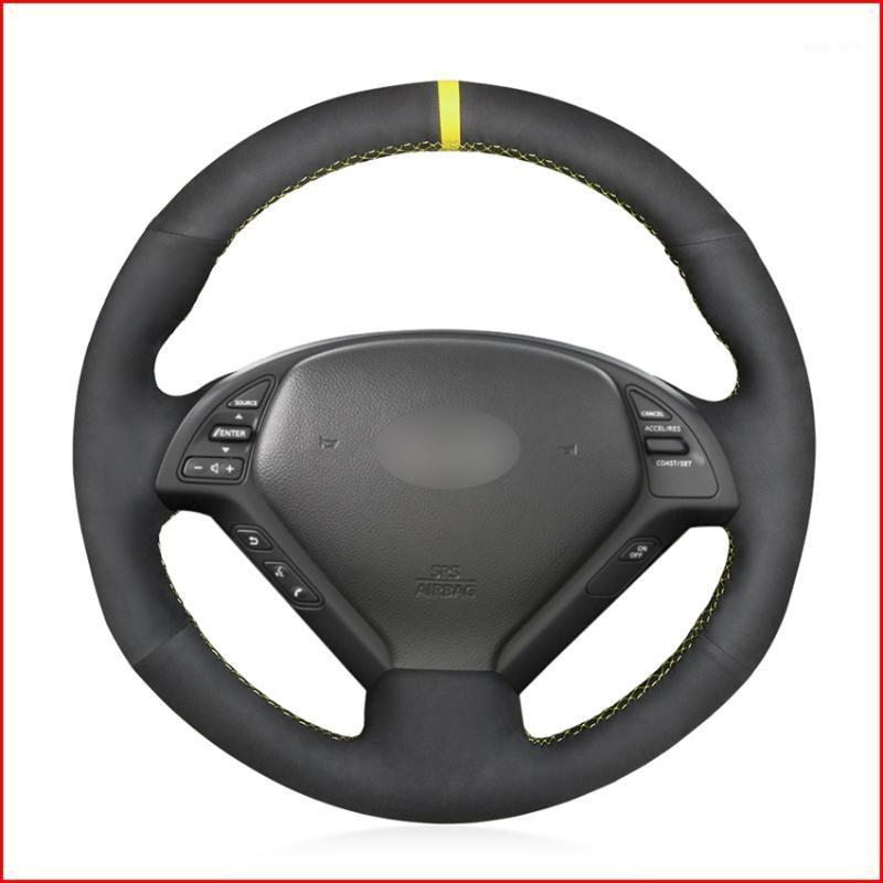 

Black Suede Hand Sew Comfortable Soft Steering Wheel Cover for Infiniti G G25 G35 G37 EX EX35 EX37 Q Q40 Q60 QX50 (US) 2014-20201