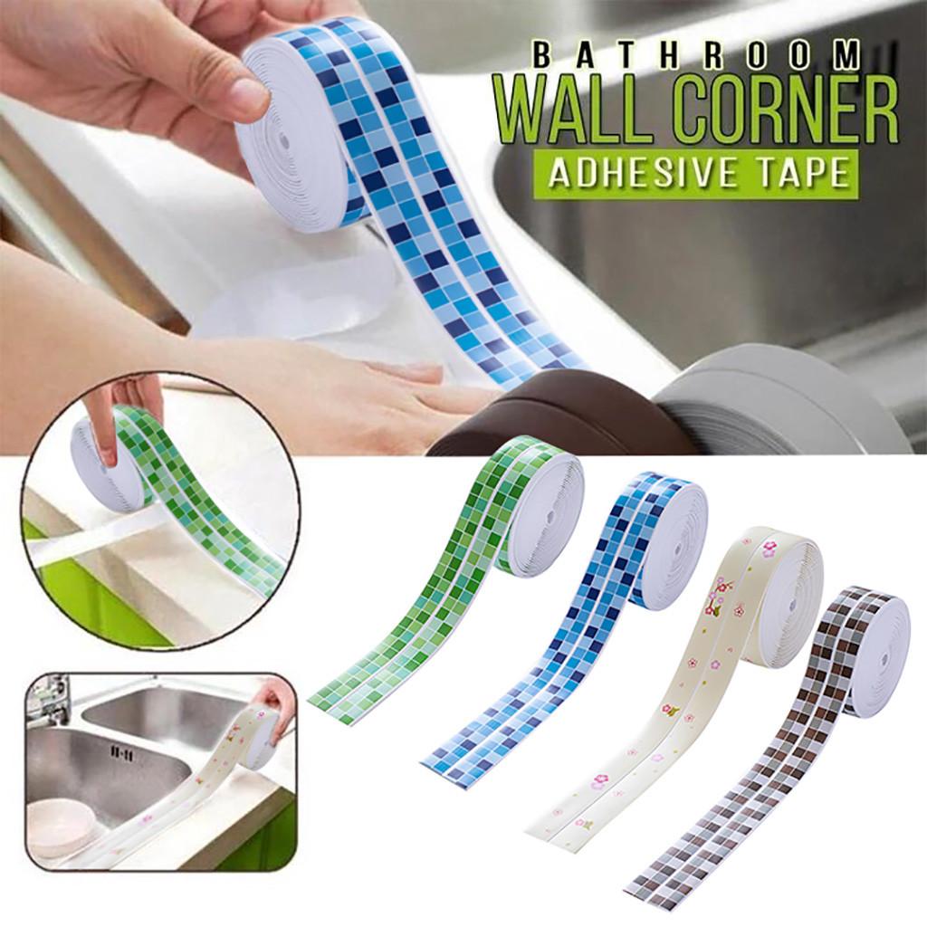 

5Pieces/Lot3.8M Sink Tape Self Adhesive Kitchen Waterproof Bathroom Wall Corner Line Sink Stickers Table Corner Guards Door Window Stri 2016