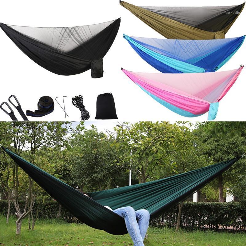 

Ultraligh Portable Outdoor Camping Mosquito Net Nylon Hanging Bed Sleeping Swing Hammock Hiking Auto Speed Open Hang Bed1
