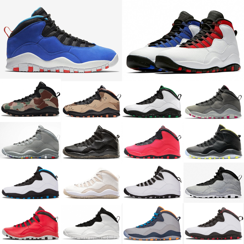

High quality Jumpman 10 10s Men Basketball Shoes Jumpman Seattle Wings Powder Trainers Cool grey Drake black white Tinker Chicago Sneakers, As photo 1