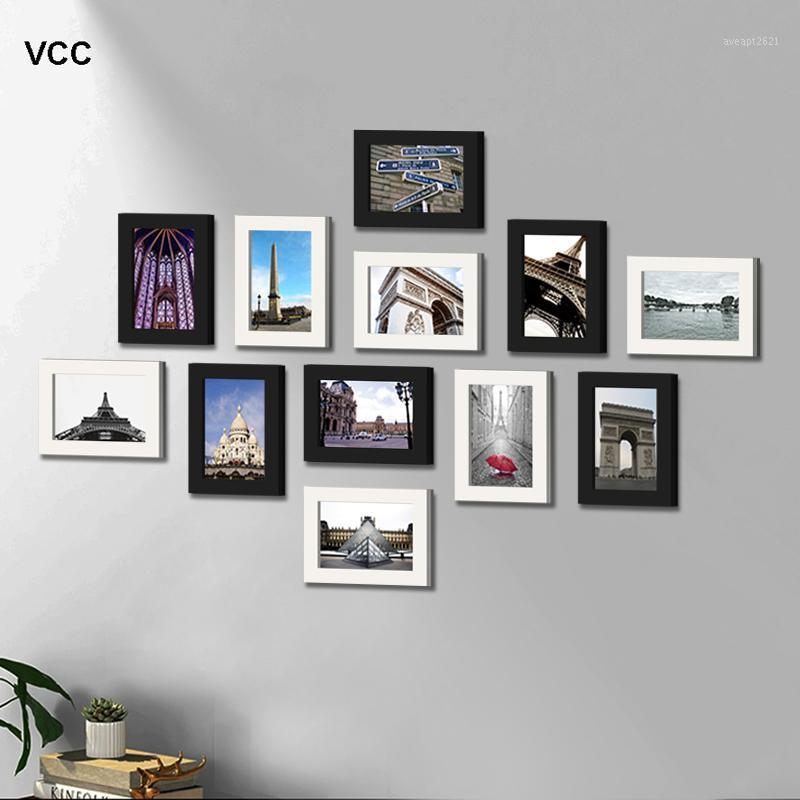 

Natural Wood Pictures Frame Set of 12Pcs Plexiglass With The Black White Wall Mount 13X18cm Size Photo Frames To Hang Wall1