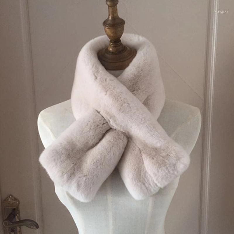

Scarves Winter Real Rex Fur Scarf Women Autumn Warm Shawl Wrap Multicolor 2021 1