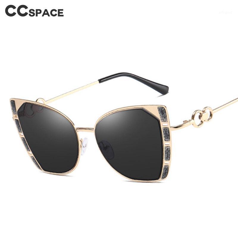 

Sunglasses 46300 Cat Eye Luxury Diamond Hollow Men Women Fashion Shades UV400 Vintage Glasses1