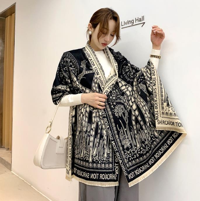 

2020 Winter Scarf Women Cashmere Scarf New High Quality Warm Foulard Lady Air-conditioned office Scarves Thick Soft Shawls Wraps