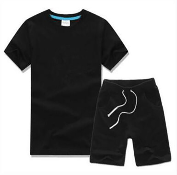 

2019 Brand Kids Sets Children T-shirts And Shorts Pants Kids Tracksuits Children Sport Suit 2 Pcs/Sets Short Sleeve Sets summer, Blue/black