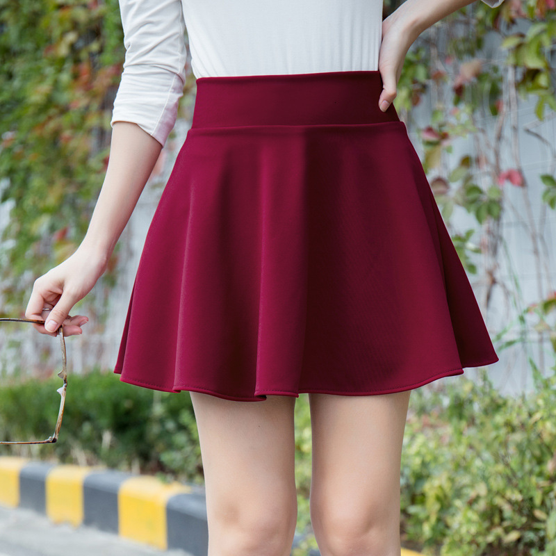 

New Harajuku Women Fashion Mini Pleated Skirts Casual Style Short A-line Skirt High Waist Kawaii 2021 O7aw, Black