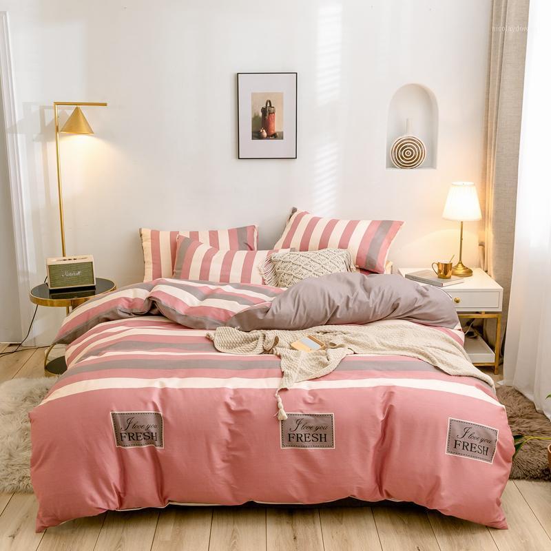 

3pcs Bedding Set Luxury Family Set (Duvet Cover + Bed Flat Sheet + Pillow Case) Adult Home Textile Pillow Case Juego De Cama1, 150x200