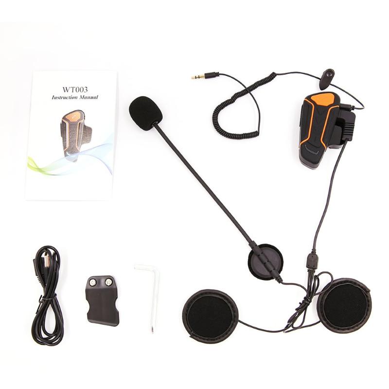

Wt003 1000M Ip67 Waterproof Motorcycle Helmet Walkie-Talkie Motorcycle Walkie-Talkie Headphones With Fm Radio