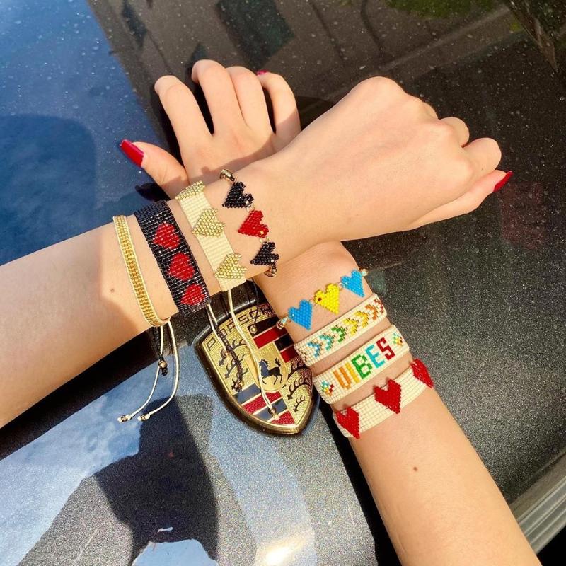 

Charm Bracelets Miyuki Femme Mexican Heart Bracelet For Women Jewelry Gift Bohemian Beads Jewellery Girl Fashion Pulseras