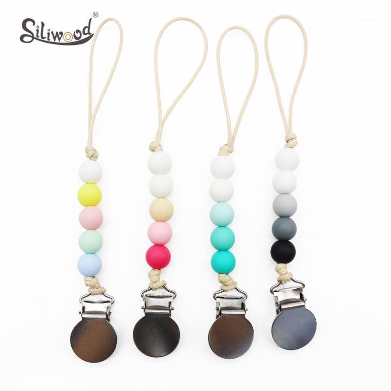 

New Baby Toys Pacifier Clips Nipple Dummy Holder Silicone Beads Gradient Teether Mini Lovely Children Gifts Bebes Accesorios1