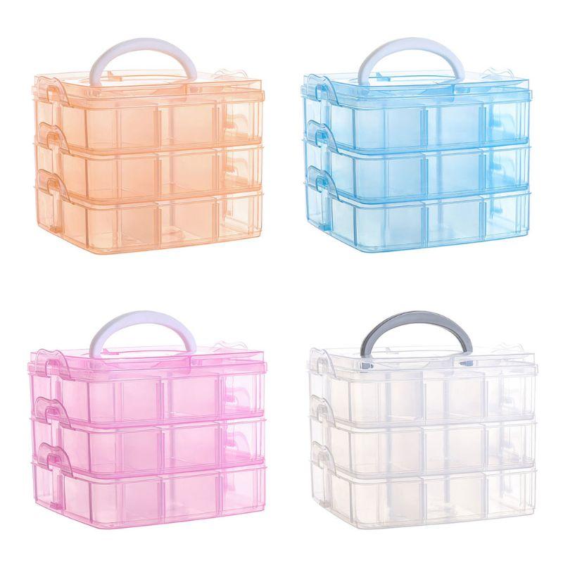 

Jewelry Pouches, Bags Portable Box Removable Grid CaseJ Ewelry Storage Rings Necklaces Display A2UA