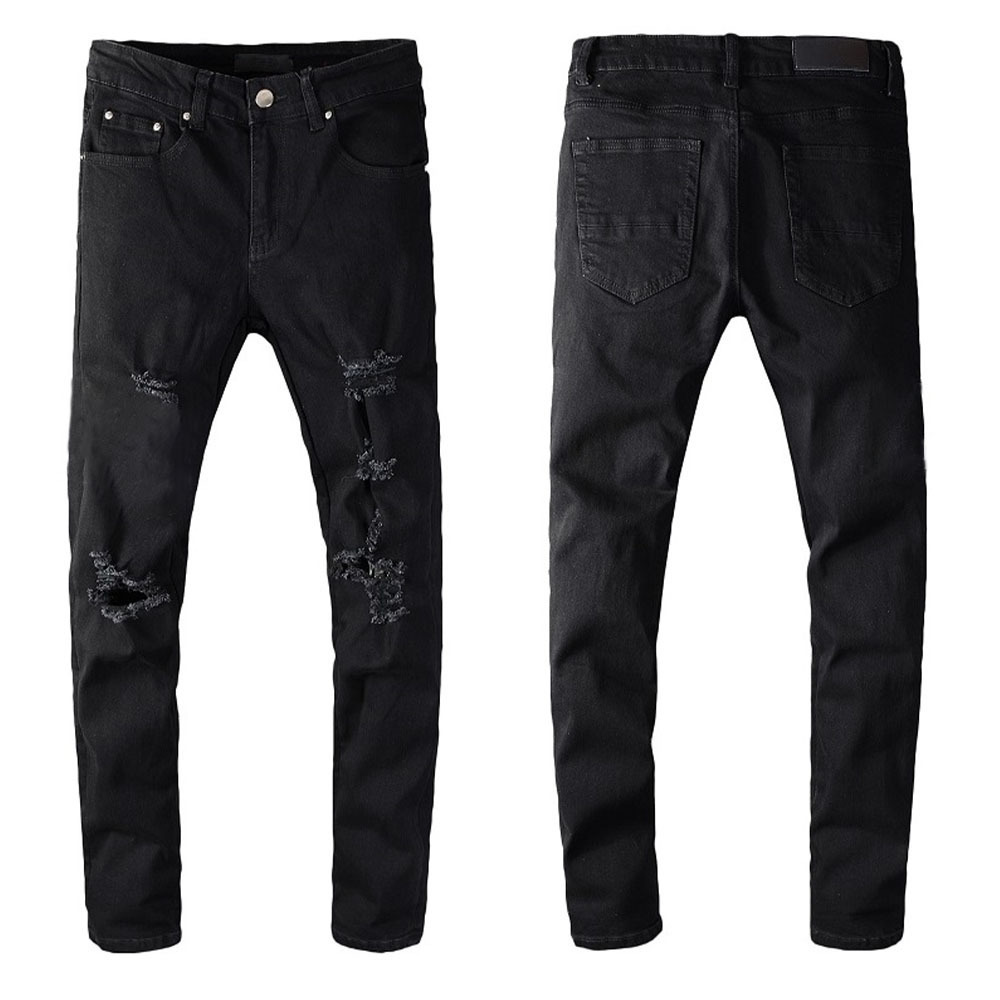 

Mens Jeans Classic Hip Hop Pants Stylist Jeans Distressed Ripped Biker Jean Slim Fit Motorcycle Denim Jeans 8ST8, 649