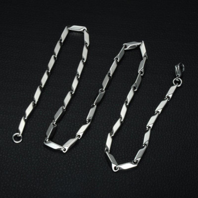 

Karopel Hot Selling Gold Color 22Inch Necklace Stainless Steel Melon Seed Chain Male Female Accessories Fashion