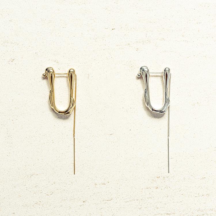 

Timeless Wonder Geo U Chains Threader Drop Earrings Women Jewelry Gothic Boho Top Runway Designer Hiphop Trendy Punk Unique 4423