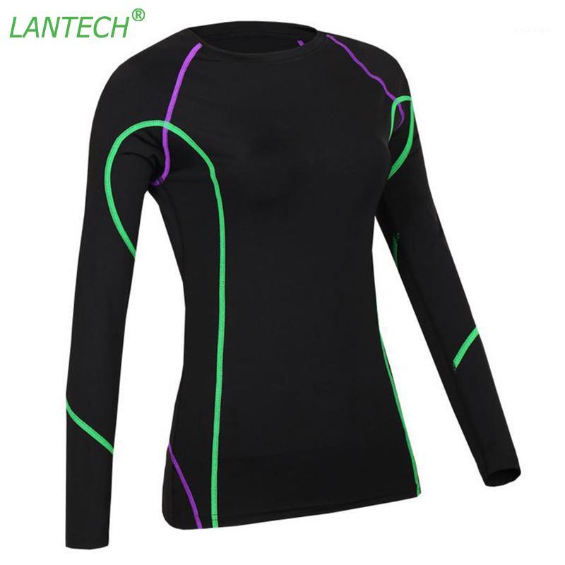 

LANTECH Women Yoga Shirt Jogging Sports Running Sportswear Fitness Exercise Gym Compression Shirt Clothes Long Sleeve Jerseys1, Pugr