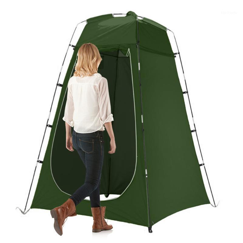 

Portable Outdoor Shower Tent UV-protection Bathroom Outdoor Camping Tent Rain Shelter Changing Room Privacy with Carry Bag1