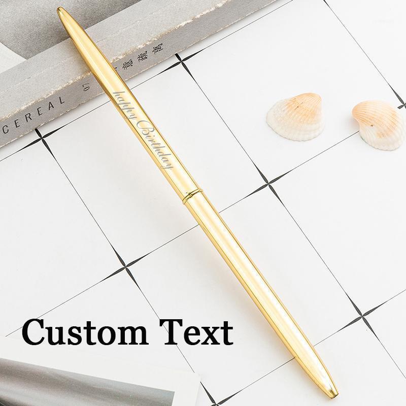 

20pcs New Laser Custom Business Advertising Metal Ballpoint Pens Gift Prize Pen Slender Rotating Carving Name Ballpoint Pen11, 03
